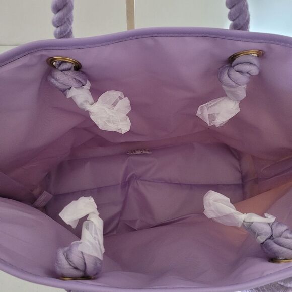 Victoria's Secret Lavender Canvas Tote Bag - Picture 4 of 5